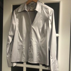 Vintage Y2K silver blouse